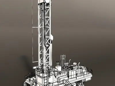 Rotary Drilling Rig 3D model