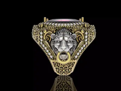 Ruby Line Ring 3D print model