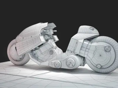 Akira Motorcycle Low-poly 3D model buy