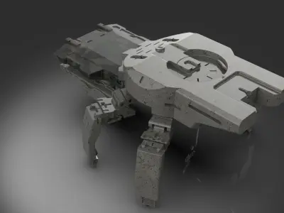 Robot mech four finger 3D model