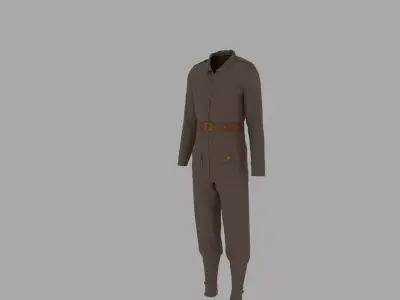 World War II Military Uniform Low-poly 3D model purchase