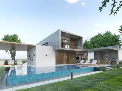  Beach Villa Exterior and Interior 