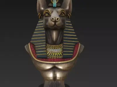 Bust of Anubis 3D print model