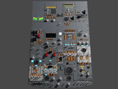 737 Overhead Panel 3D model