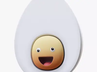  Stylized Egg 3D model