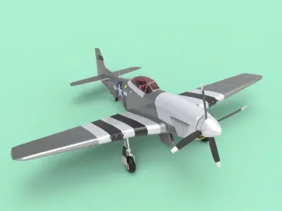 North American P 51 Mustang 3D model