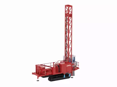 Drill Rig Mining D245S Low-poly 3D model