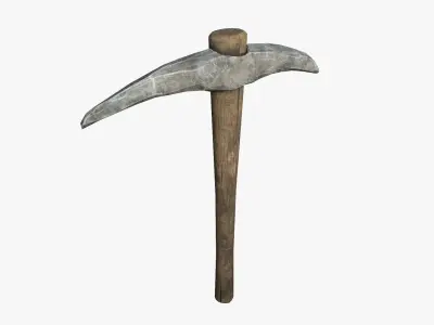 Stone Pickaxe Low-poly 3D model