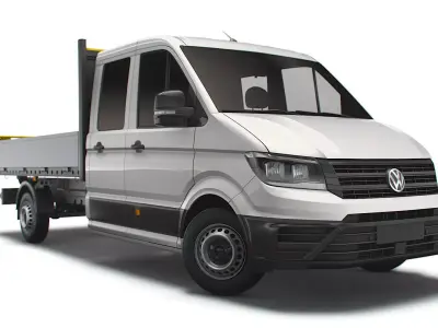 VW Crafter Double Cab Tipper 2021 3D model