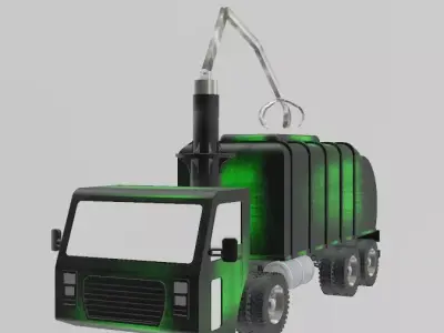 Recycle Truck Dual drive tires 3D model