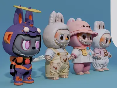 Labubu 03 3D model purchase