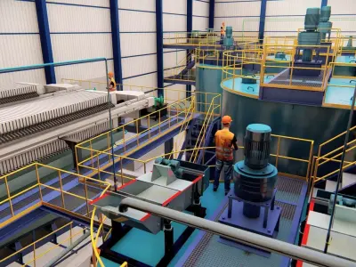 Processing plant - gold leaching 3D Model 3D model