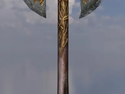 Battle Axes Low-poly 3D model buy