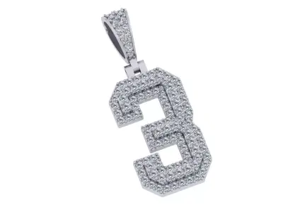 3 Initial Pendent 3D print model