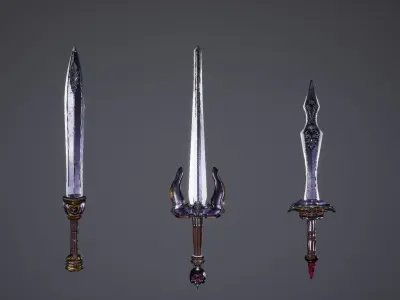 Modular Blades Emporium Part 1 Low-poly 3D model