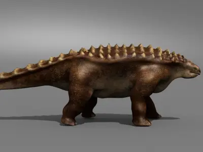 Nodosaur Jurassic Dinosaur Low-poly 3D model