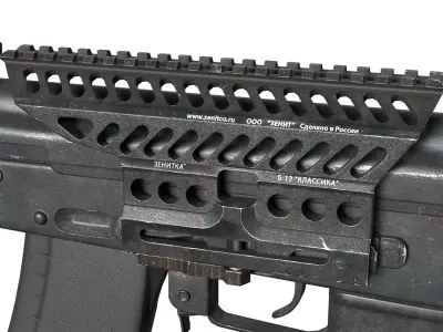 MILITARY Zenitco B-13 Scope Mount Rail for AK ASVAL SVD Low-poly 3D model