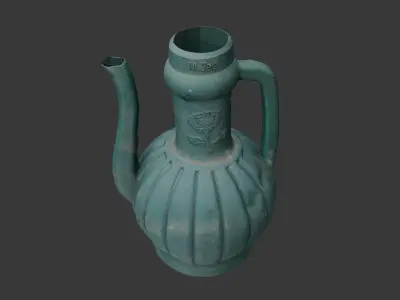 Vintage Water Pitcher Scan Low-poly 3D model