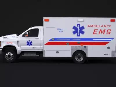 International CV EMS Ambulance 3D model