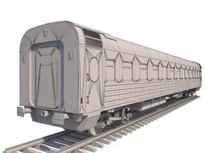 Coach Passenger Wagon Standart 3D model