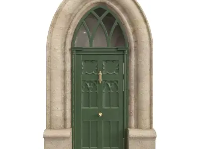 Entrance classic door 122 3D model
