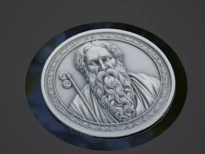 Hipokrat Medallion 3D print model
