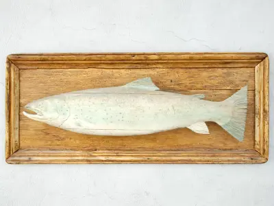 Antique Carved Fish Model from Lochaber Scotland 3D model