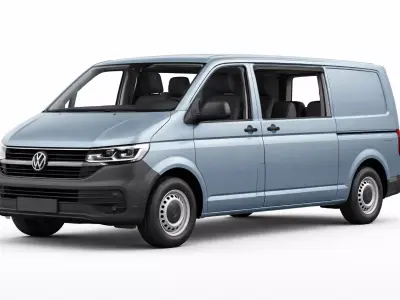 Volkswagen Transporter L2H1 2026 Modern Mid-Size Cargo Van 3D model