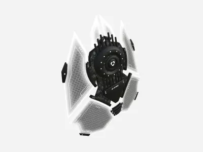 SciFi Shield A09 Black Camo - Sci Fi Weapon Design Low-poly 3D model