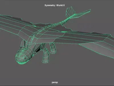 Toothless reference dragon Free low-poly 3D model