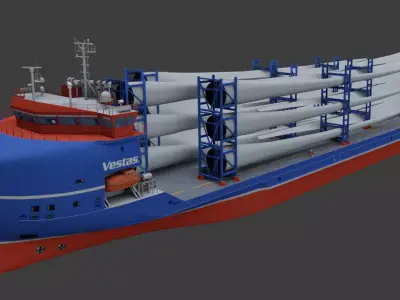  Heavy Load Carrier Ship 3D model Low-poly 3D model
