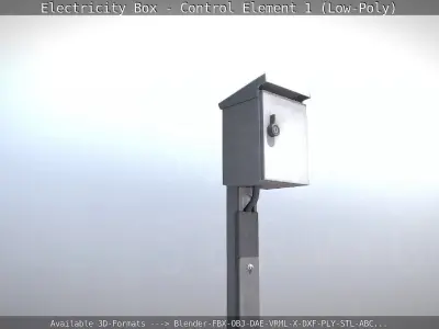 Electricity Box - Control Element 1 Low-Poly Version Low-poly 3D model