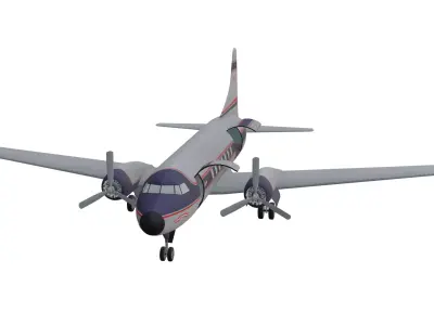 Convair C-131 Samaritan Low-poly 3D model