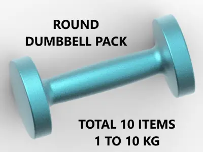 ROUND DUMBBELL PACK 3D print model