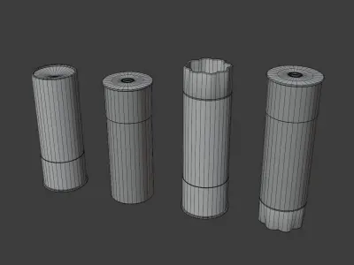 Shotgun ammo Low-poly 3D model purchase