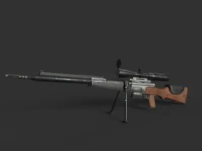 Weapon for mobile game Free low-poly 3D model