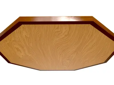 Crokinole Board Table Game 3D model