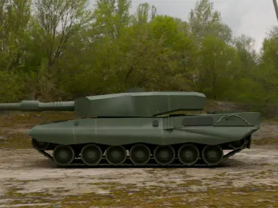 Leopard 2A4 Tank - Low Poly Low-poly 3D model