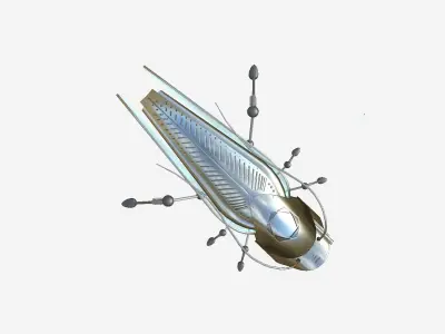 Insect Robot F05 Aluminum - SciFi Character Design Low-poly 3D model