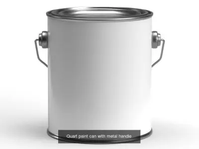 Paint cans with metal handle  3D Model Pack