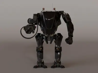 Mecha robot 3D model get