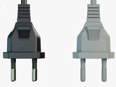 Power Plug Type C Low-poly 3D model