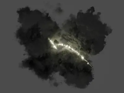 Thunderbolt Energy Discharge Animated For Blender 3D model