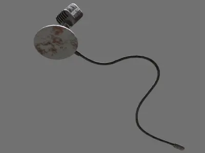 Retro Microphone 2B Low-poly 3D model