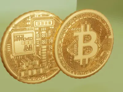 Bitcoin two bitcoins 3D print model