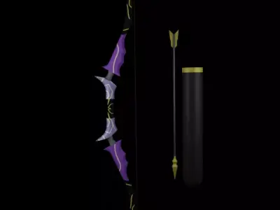 Bow and Arrow  Free low-poly 3D model