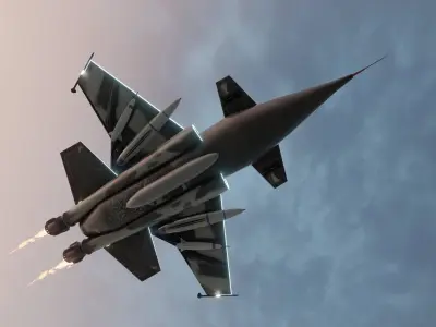 JF-17 Thunder Block V Low-poly 3D model