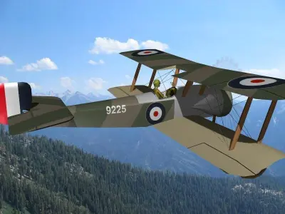 Bristol Scout Toy Plane 3D model