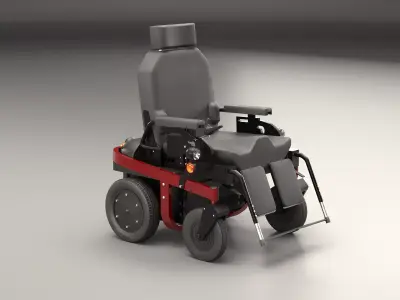 Modern Electric Wheelchair - Low Poly PBR Game Ready Low-poly 3D model