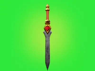 Achilles steel sword Free low-poly 3D model